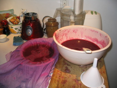 Straining Grape Juice